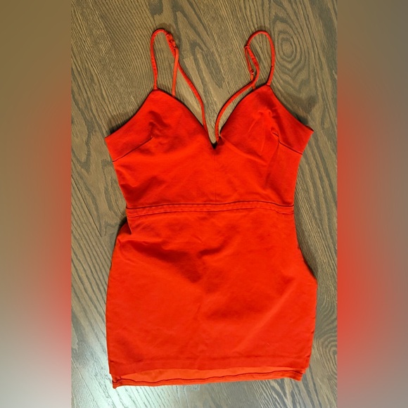 bebe Vibrant Orange Mini Dress - Picture 3 of 8